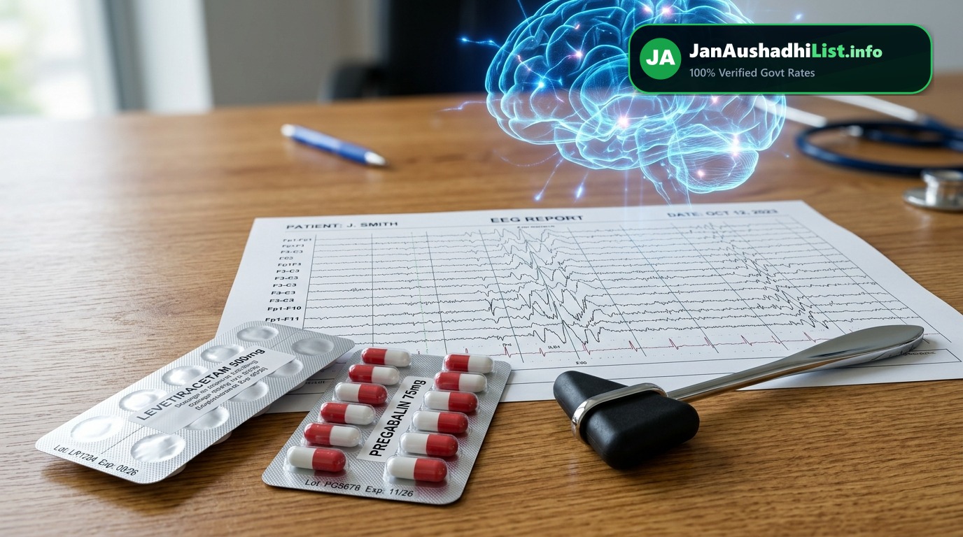 न्यूरोलॉजी और मिर्गी/दौरे (Epilepsy) की जन औषधि दवाएं: Levetiracetam, Sodium Valproate, Gabapentin (2026 गाइड) — Jan Aushadhi Guide